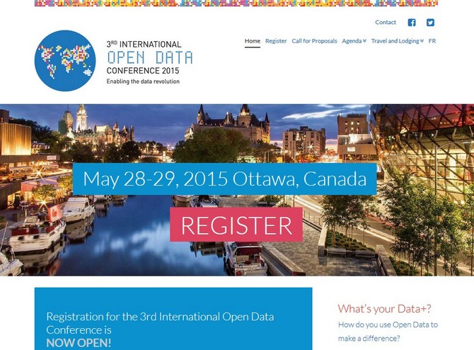 سومین کنفرانس بین‌المللی داده باز: اوتاوا – کانادا (7 و 8 خرداد 1394)