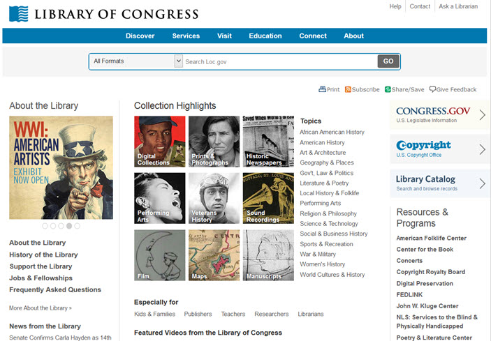 کتابخانه کنگره ایالات متحده: آرشیو جامع کنگره