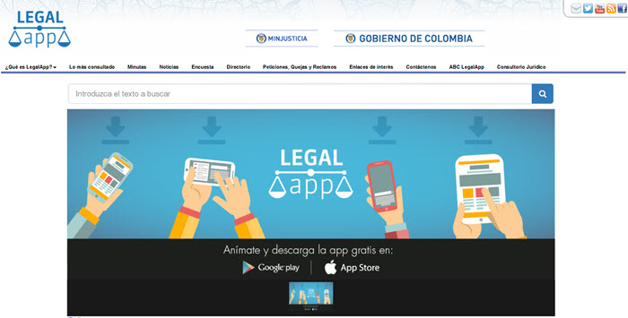 LegalApp  کلمبیا: راهنمای حقوقی تنها با یک کلیک