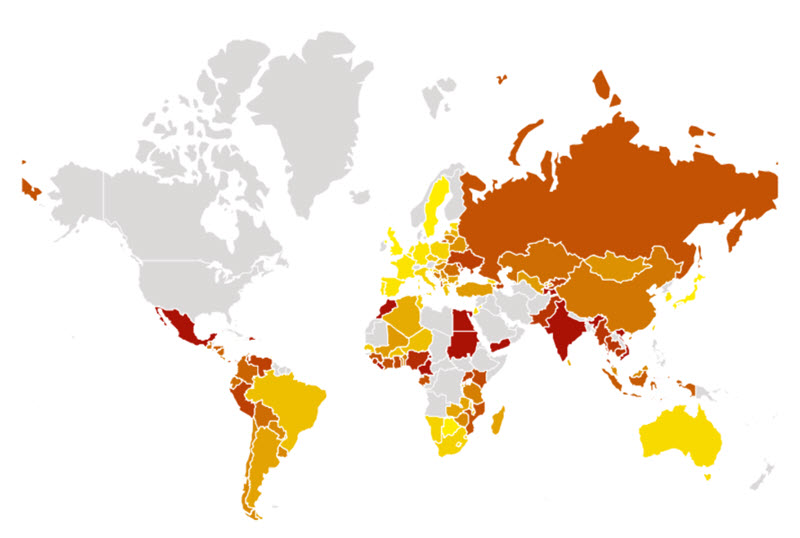 سنجه فساد جهانی: نظرات شهروندان از سراسر جهان